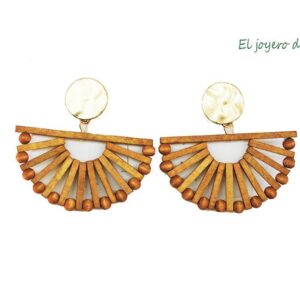 Pendientes madera bambú