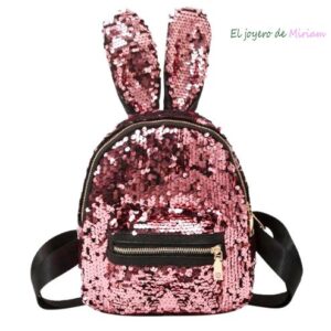 Mochila lentejuelas rosas