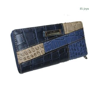 Cartera billetero azul