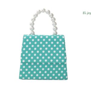 Bolso turquesa lunares