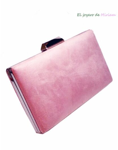 Bolso clutch rosa chicle