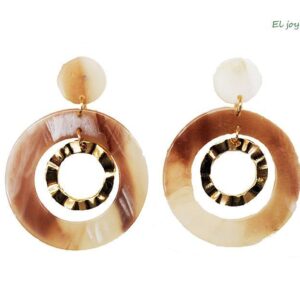 Pendientes de aro resina