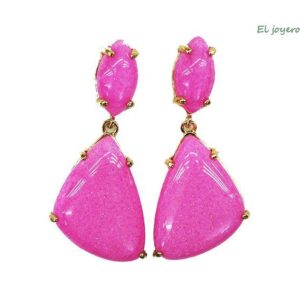Pendientes resina mármol