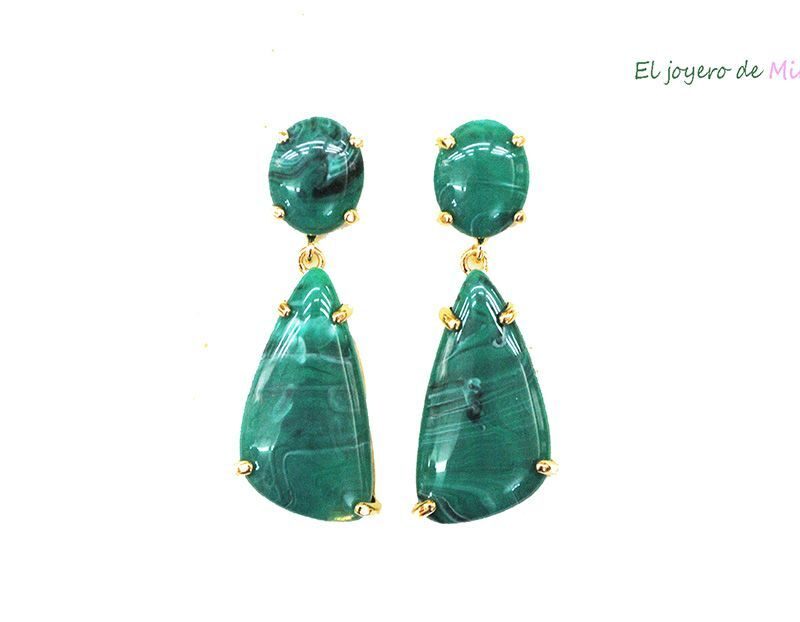 Pendientes verde agua