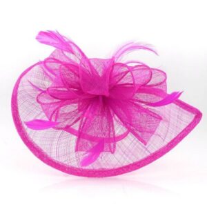 Tocado mediano fucsia