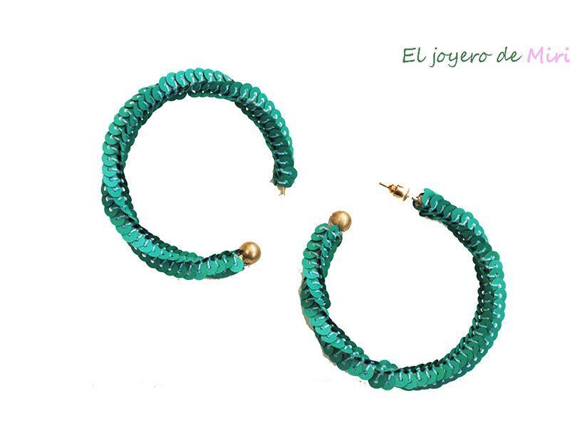 Pendientes turquesa de aro