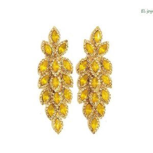 Pendientes amarillos cristal
