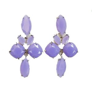 Pendientes malvas racimo