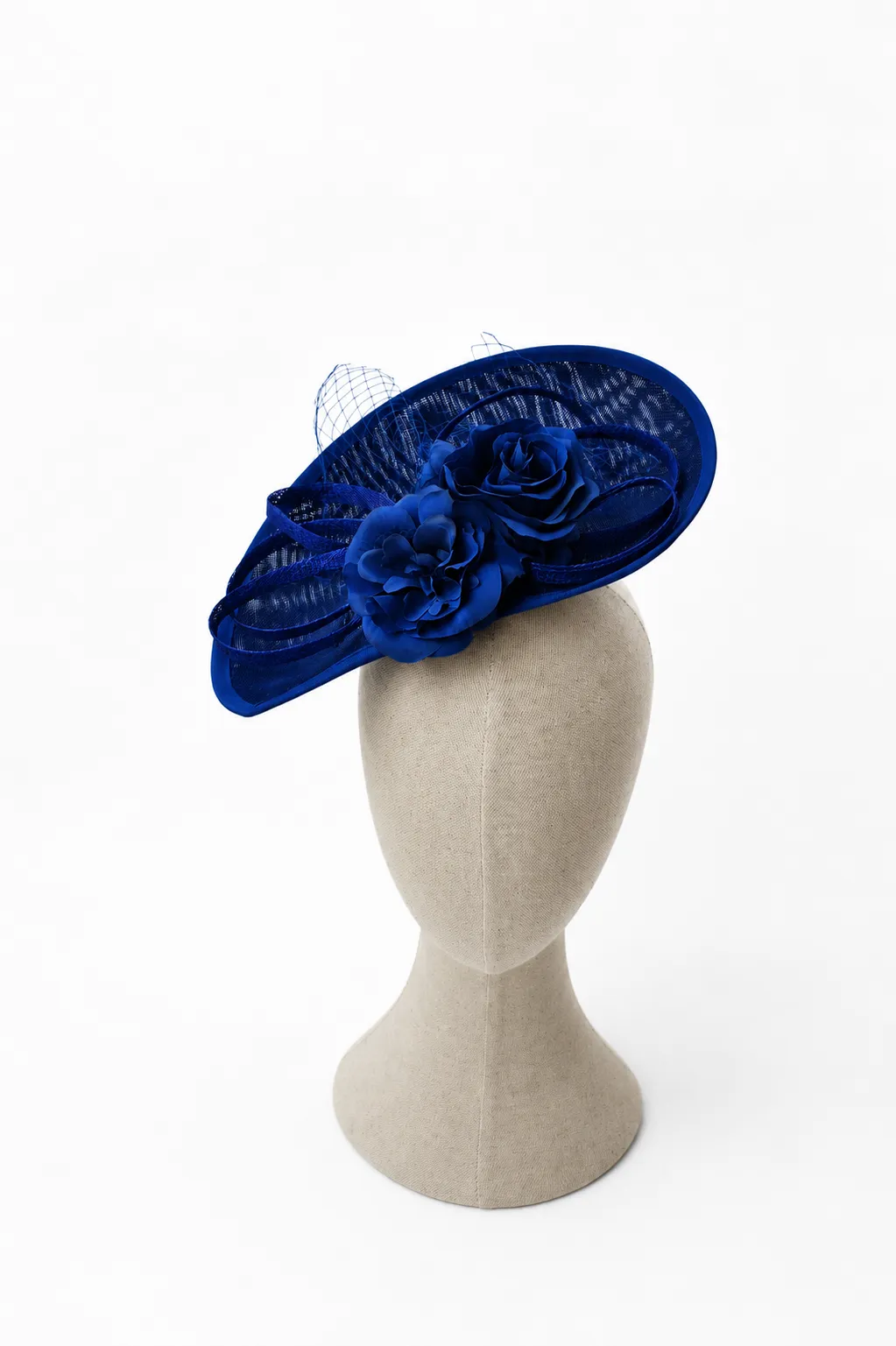 Tocado de fiesta azul klein - Imagen 2