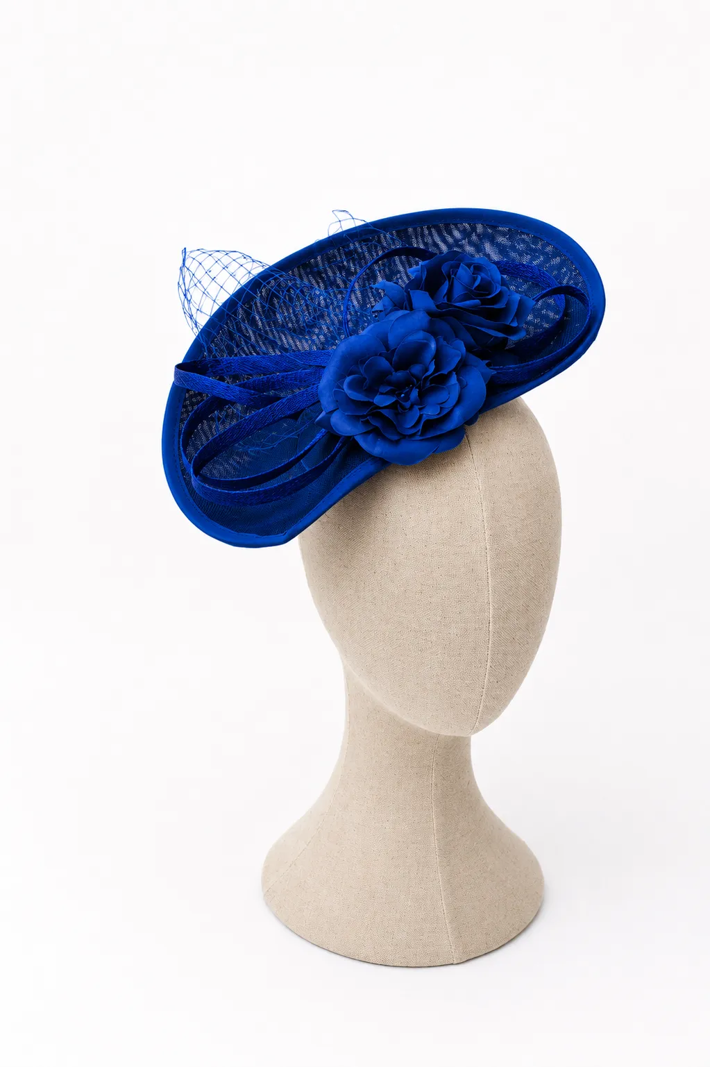 Tocado de fiesta azul klein