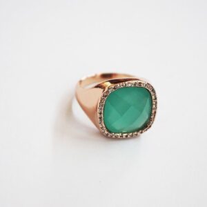 Anillo cristal verde