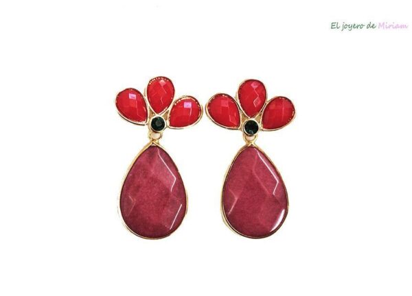 Pendientes granates