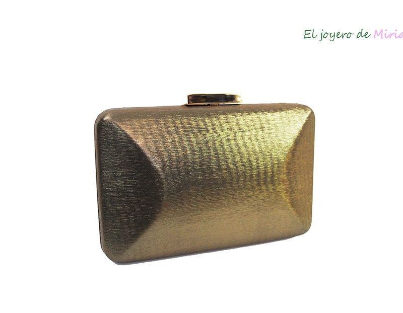 Bolso clutch oro viejo