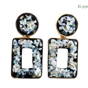 Pendientes negros nácar