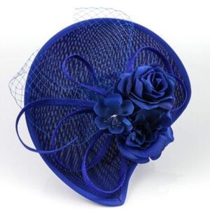 Tocado de fiesta azul klein