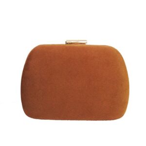 Bolso clutch camel
