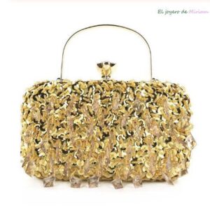 Clutch dorado cristal