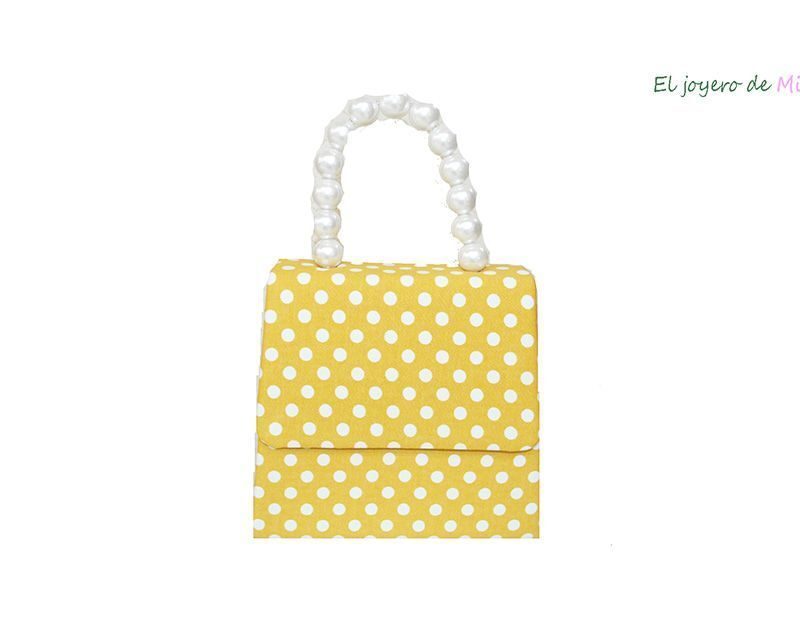 Clutch amarillo lunares