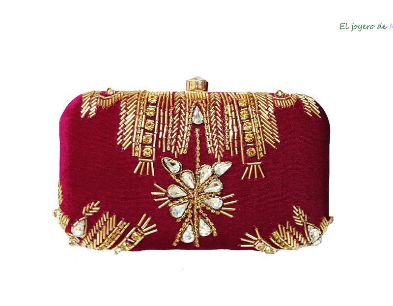 Clutch granate pedrería