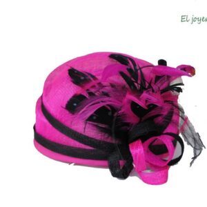 Tocado de fiesta fucsia