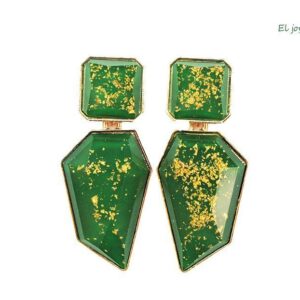 Pendientes verdes irregulares