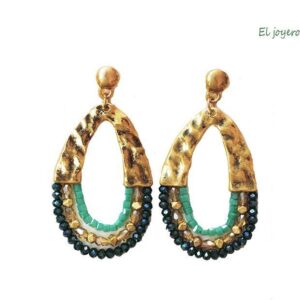 Pendientes cristales turquesa