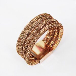 Pulsera brillantes cobre