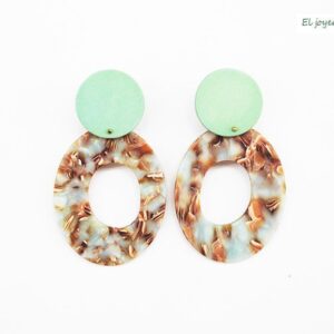 Pendientes verde agua y azules