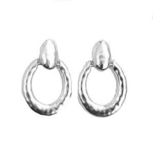 Pendientes plata mate