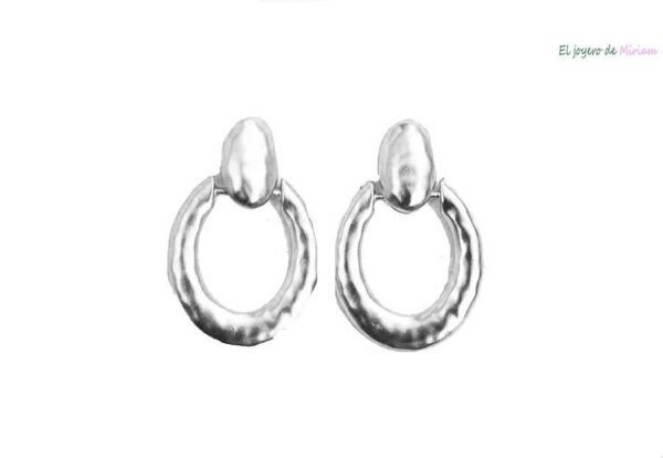 Pendientes plata mate