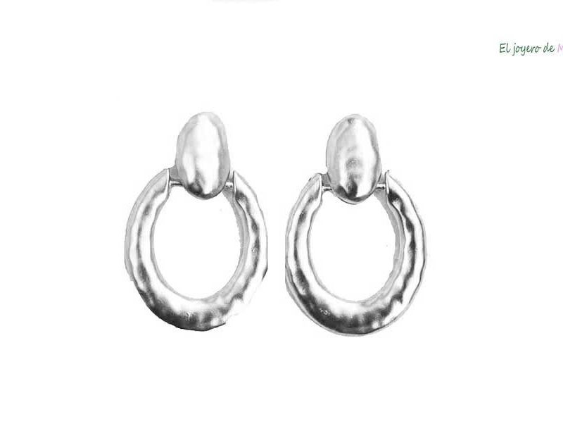Pendientes plata mate