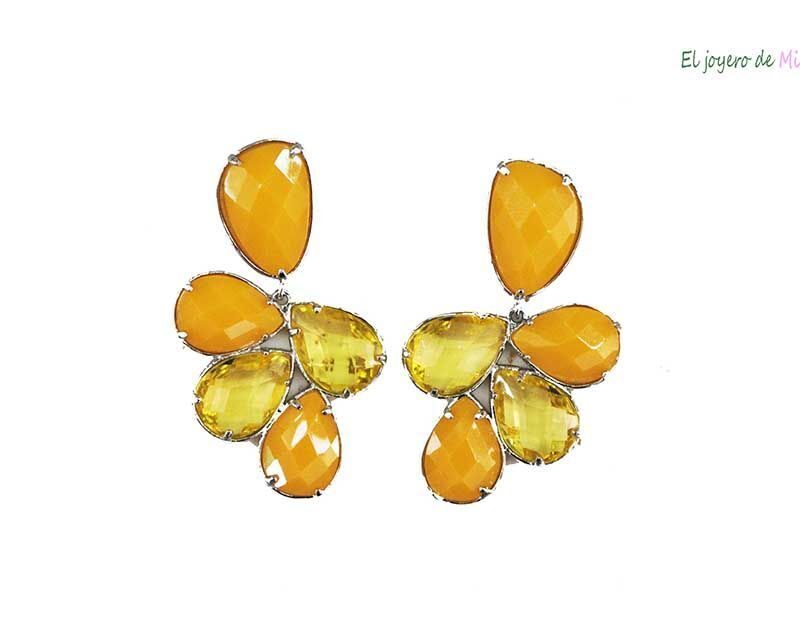 Pendientes racimo mostaza