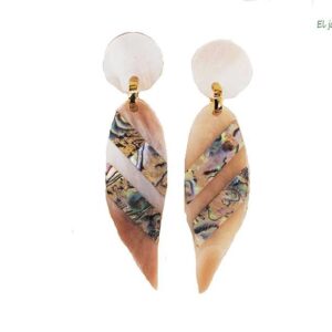 Pendientes hojas nácar