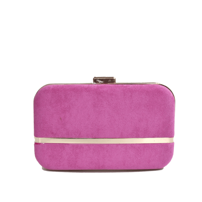 Clutch rosa y dorado
