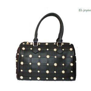 Bolso negro perlas