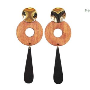 Pendientes largos de madera