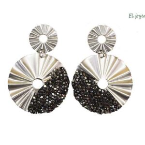 Pendientes plata mate