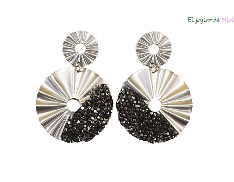 Pendientes plata mate