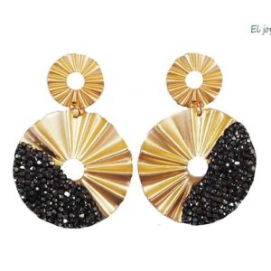 Pendientes dorados mate