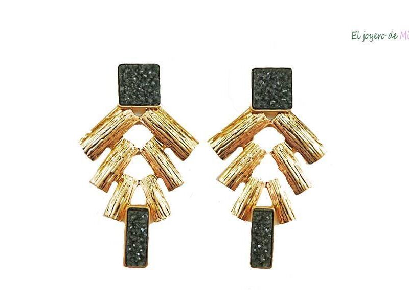 Pendientes verde kaki