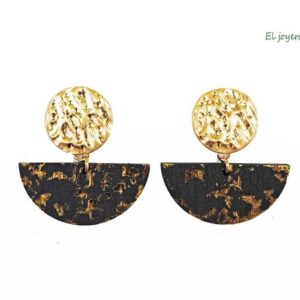 Pendientes negros abanico