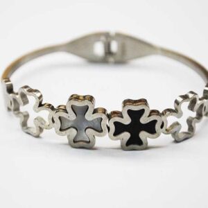 Pulsera acero cruces
