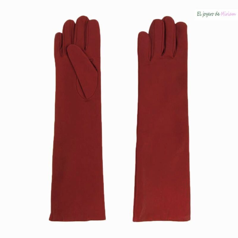 Guantes de fiesta color teja