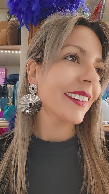 Pendientes plata mate - Imagen 2