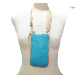Bolso porta móvil azul
