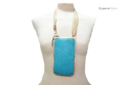 Bolso porta móvil azul