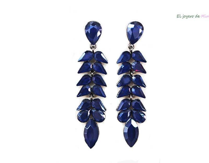 Pendientes azul marino