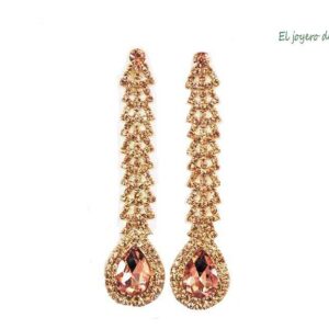 Pendientes largos nude