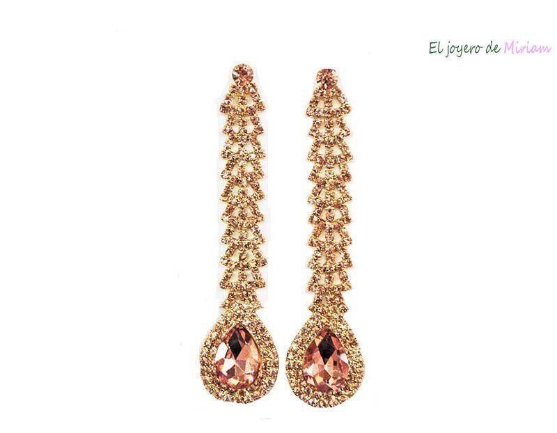 Pendientes largos nude