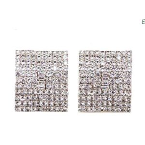 Pendientes plateados cristales